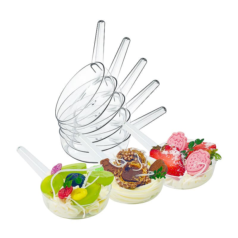 Mini Frying Pan Dish Mini Sauce Plate Condiment Dish Dessert Plate Appetizer Jam Bowl Cream Mousse