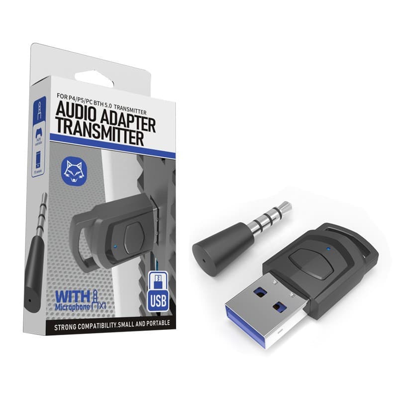 Cross-border Hot Selling Bluetooth Audio Transmitter for PS5/PS4/PC, PC Bluetooth Adapter, Wireless Headphone Receiver