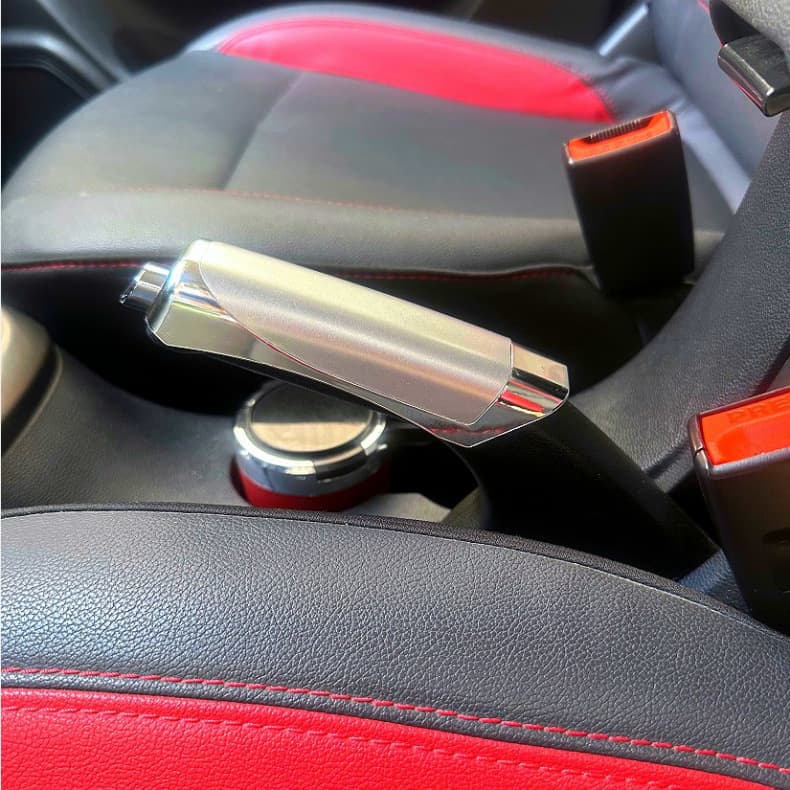 Car Decorative Cover Carbon Pattern Handbrake Cover Handbrake Handle Decorative Cover Personalized Car Peach Color Silver Black Modification
