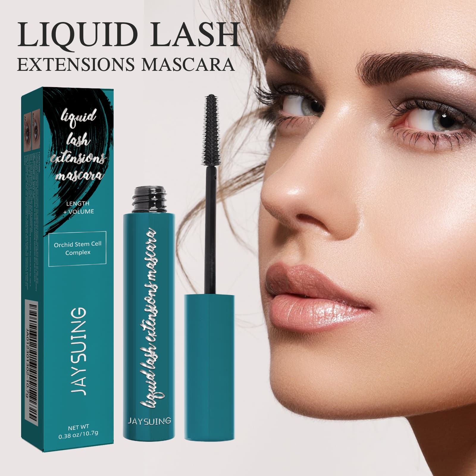 Jaysuing Mascara - Natural Hold, Long-Lasting, Smudge-Proof Black Mascara