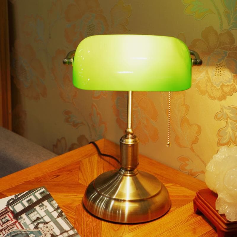 Vintage Bank Desk Lamp Chinese Nostalgic Republic Era Bedroom Study Bedside Decoration Old Shanghai Photography Movie Desk Lamp