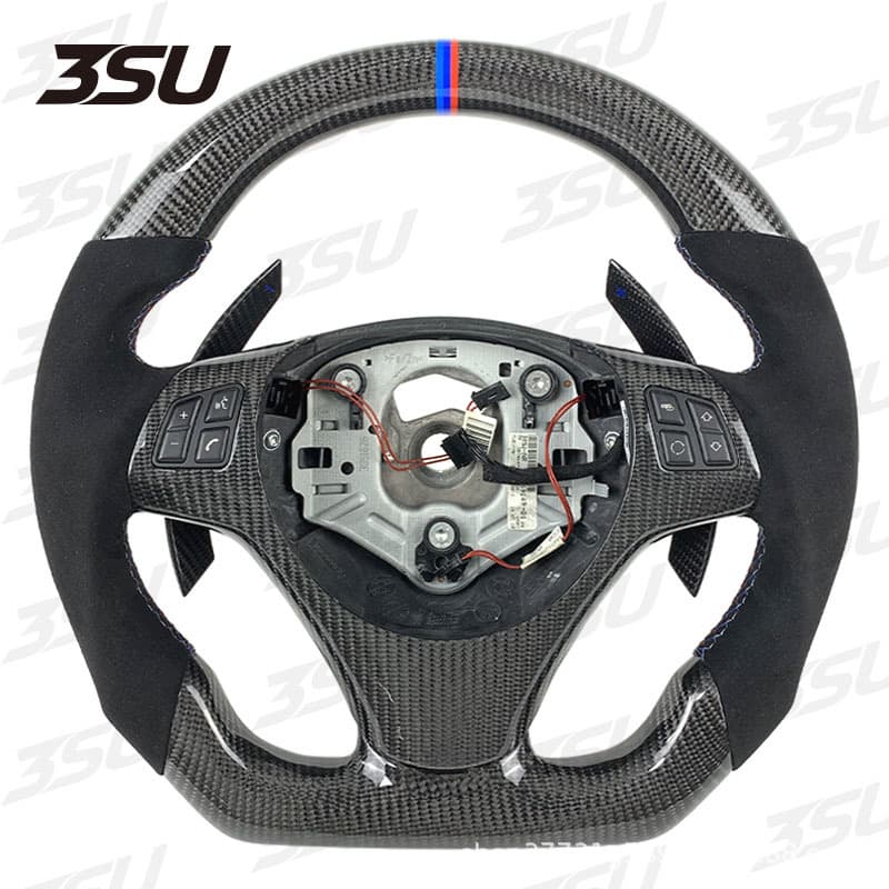 Suitable for BMW's new carbon fiber suede modified steering wheel E90E92E91E93E81E82E87