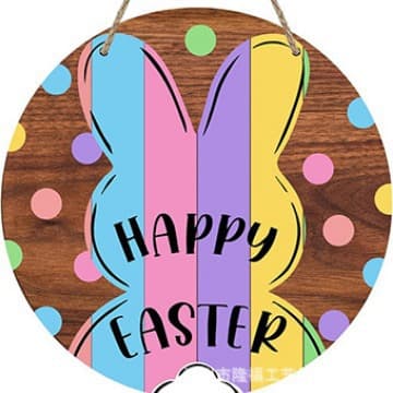 Cross-border wall decoration wall hanging Easter door welcome wooden sign entrance porch door sign welcome Easter wooden