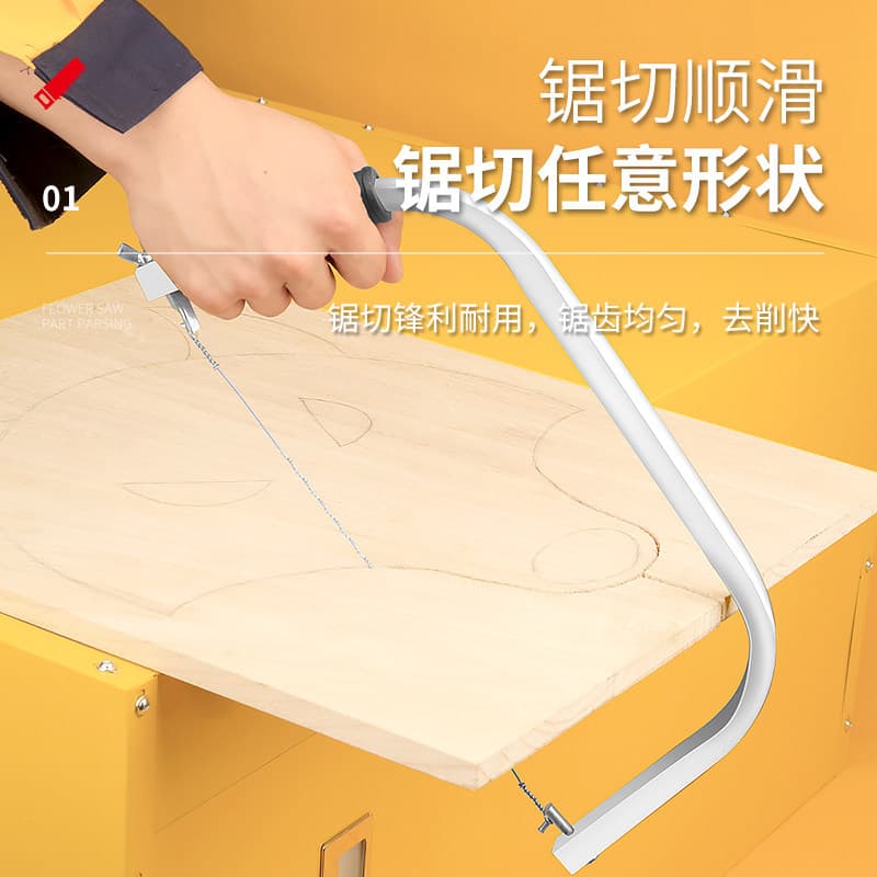 Scroll Saw Manual Wire Saw Steel Wire Saw Multi-Function Curve Saw Woodworking Tool Hand Pull Saw Wire Saw Blade Tool