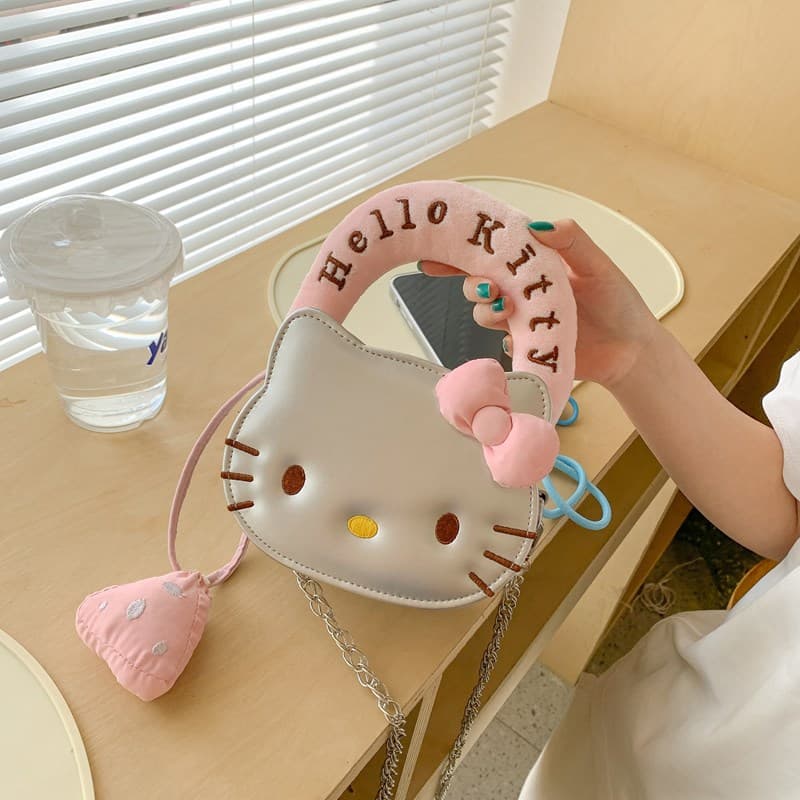 Cute Cartoon KT Cat Crossbody Bag Mini Children's Handbag Commuter Shoulder Bag Adorable High-Quality Shoulder Bag