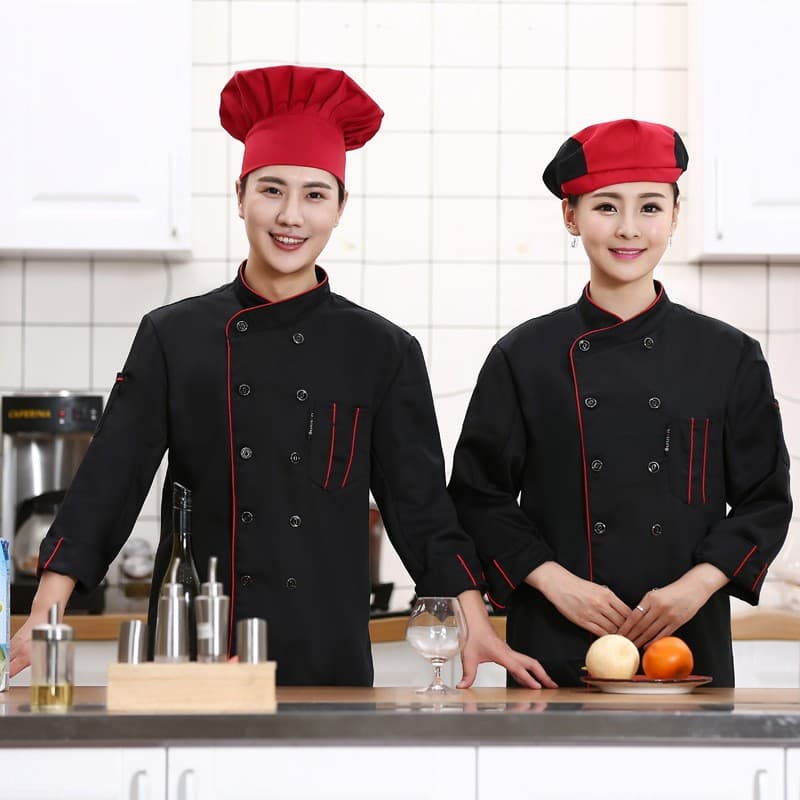 Chef Uniform Short Sleeve Summer Breathable Kitchen Canteen Back Kitchen Workwear Restaurant Hot Pot Red Chef Work Clothes for Men