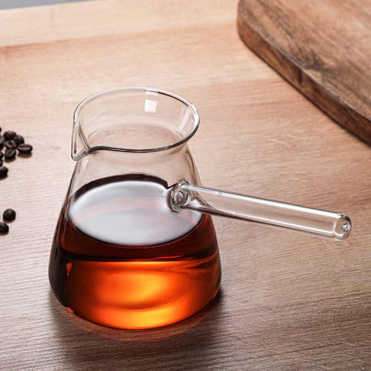 Transparent Borosilicate Heat-resistant Glass Coffee Pot Home Use Tea Pot Milk Warmer Coffee Tea Set Kitchen Dining Utensils