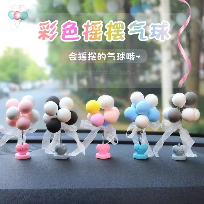 Spring Shake Head Confession Balloon Car Interior Ornaments Cute Creative Center Console Dashboard Personality Decoration Car