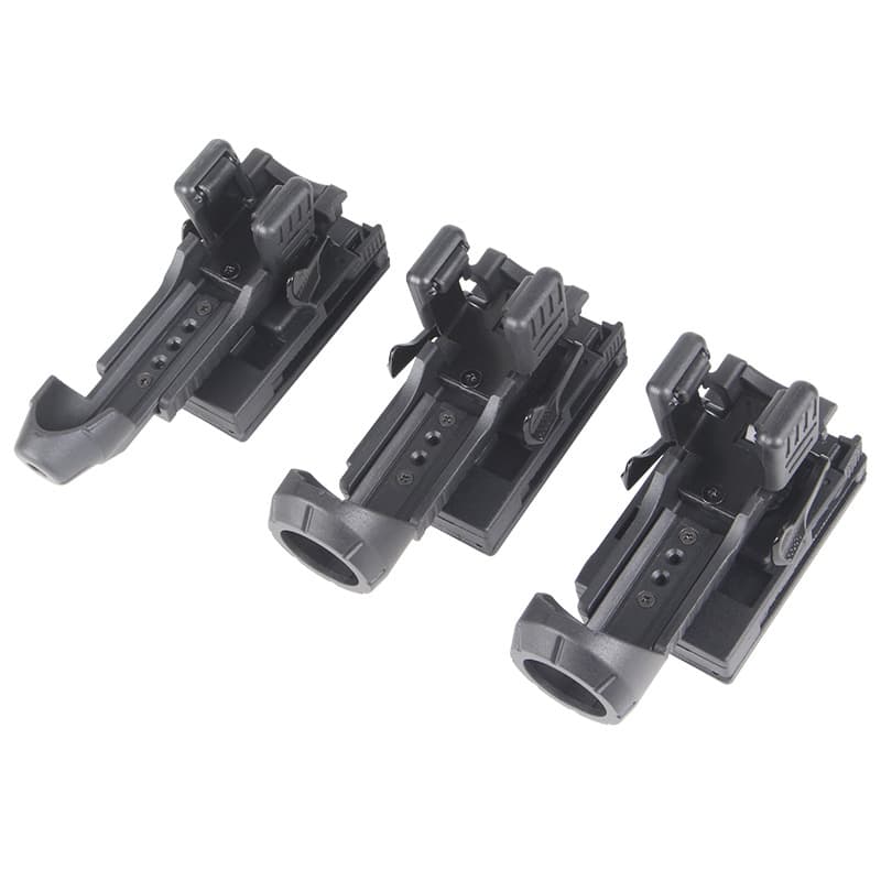Side-Open Quick-Draw Tactical Security Belt Waistband Rotating Spray Flashlight Baton Holster Chest Rig with Locking Quick-Release Plate