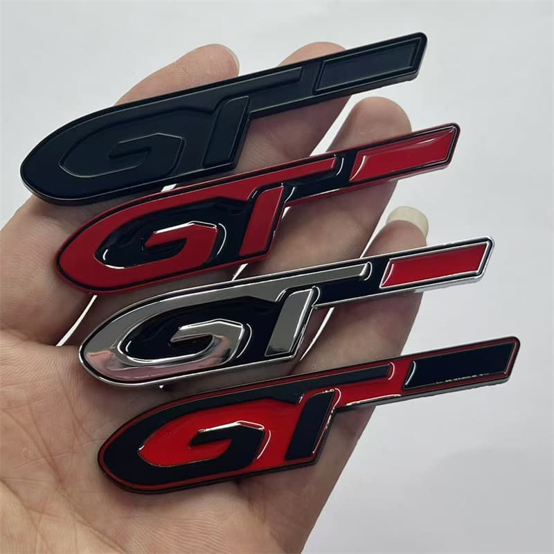 For Peugeot GT RCZ 508 Kia Forte Renault Megane Rear Emblem Modification Badge Fender Sticker