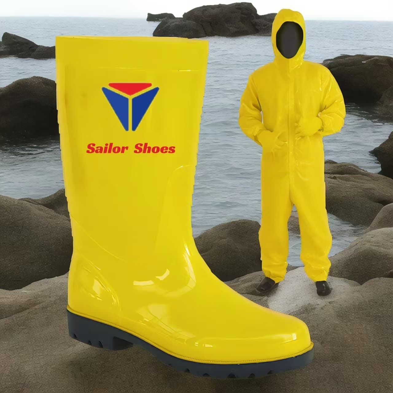 Sairei SH-FHX01 stab-proof, acid- and alkali-proof, chemical-proof rain boots, labor protection shoes, chemical-proof clothing, special for men and women firefighters