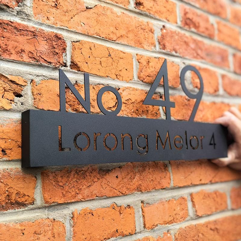 Home Villa Hotel Courtyard Metal Iron Stainless Steel Creative Outdoor House Number Plate Rivet