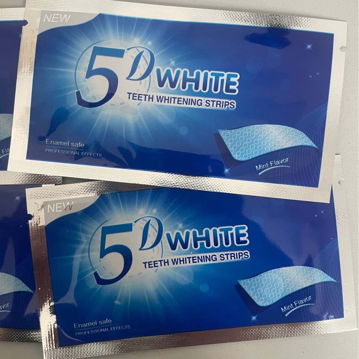 Export 1 Pair 2 Sheets 3D 5D White Whitening Teeth Strips Bright White 3D 5D Teeth Strips Teeth Whitening Strips