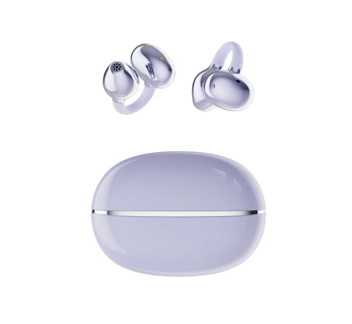 Bluetooth Earbuds Clip-On Butterfly Ear Cuff Painless Digital Display Music Call Cycling Sports Long Battery Life New Model