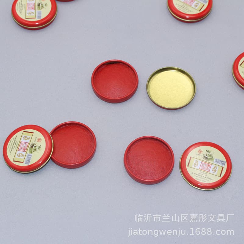 10g thumb ink pad round iron box ink pad diameter 4cm mini red seal ink pad office seal ink pad