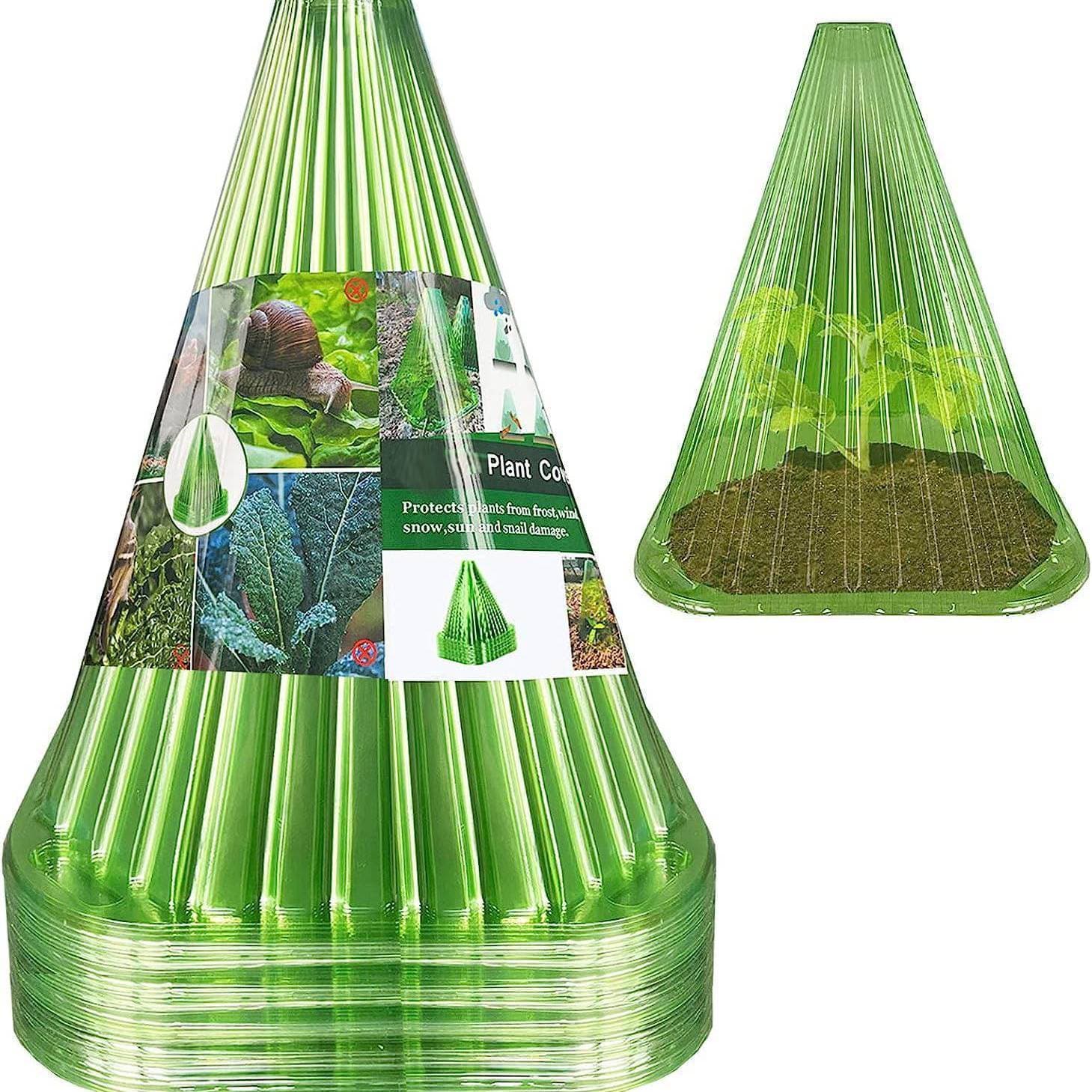 Reusable Square Plant Bell Cover, Protects Plants from Birds, Frost, Snail Damage, Green Seedling Protective Cover