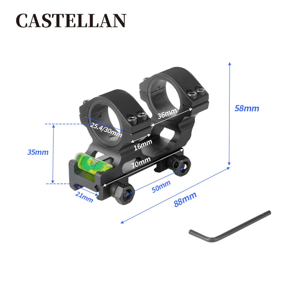 Special 25.4/30mm level for short sight and speed sight, integrated sight tube clamp bracket, sight tube clamp, 21mm sight clip