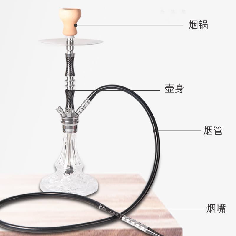 Arabian shisha hookah high-end glass smoke kettle Arabian hookah hookah bar hookah full set of high-end