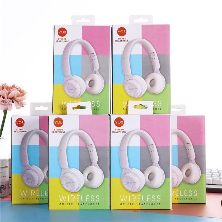 Cross-border New Model Y08 Over-Ear Bluetooth Headphones with Stereo Sound, Wireless Foldable Design for Universal Use with Phones and Computers