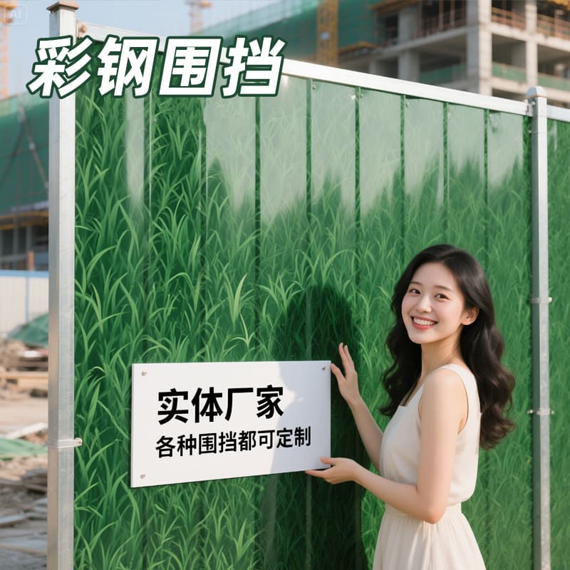 Enclosure Grass Fencing, Construction Project Municipal Safety Enclosures, Iron Sheet Barriers, Construction Site Turf Color Steel Enclosures