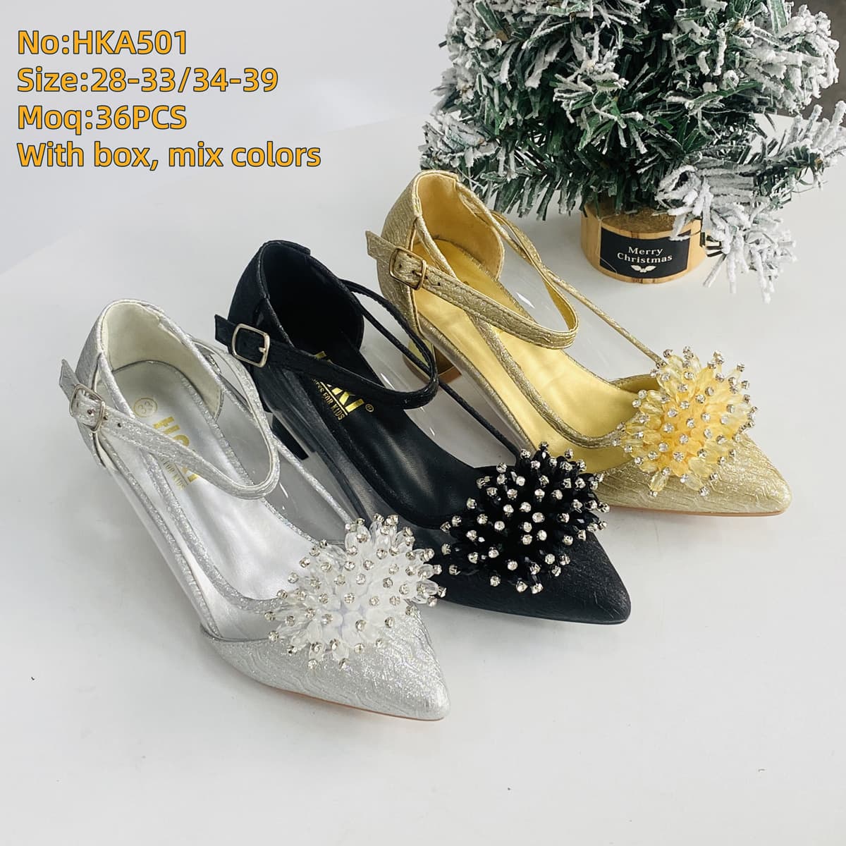 High Heels 2025 New Scattered Flower Children's Dance Stage Small/Medium Kids Factory Direct Wholesale