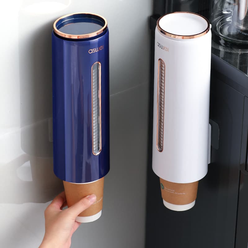 Disposable cup holder automatic cup holder wall-mounted household water dispenser cup storage rack paper cup holder cup holder
