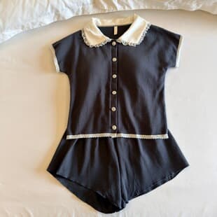 Solid Color Women's Pajama Set: Thin Summer with Built-in Pads, Short Sleeve, New Sweet Princess Style, Student Loungewear Two-Piece Set