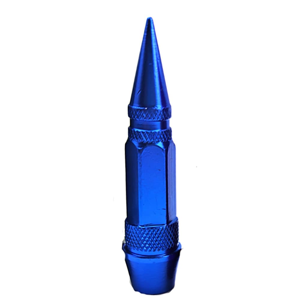 Universal Car Bullet-Shaped Screw Valve Caps, Personalized Modified Pointed Valve Stems, Universal for Bicycles and Motorcycles