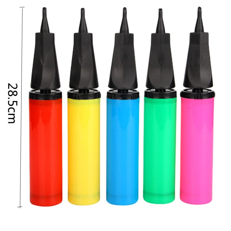 Large Hand Pump Balloon Inflator, Dual-Action Portable Manual Air Pump, Macaron Plastic