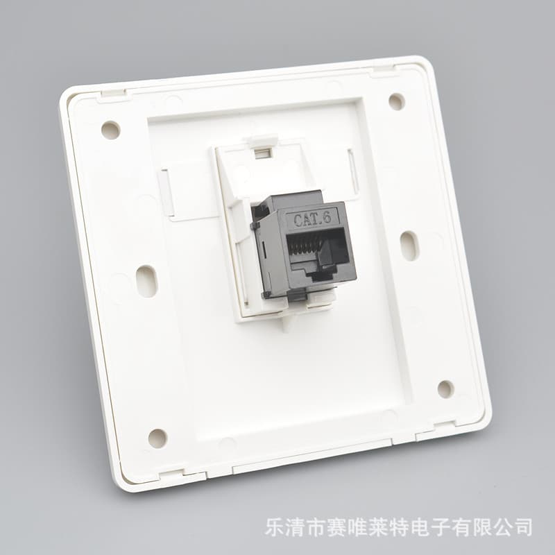 86-type single-port plug-in Cat6 socket straight-through gigabit dual-port network cable port computer panel CAT6 wall jack.