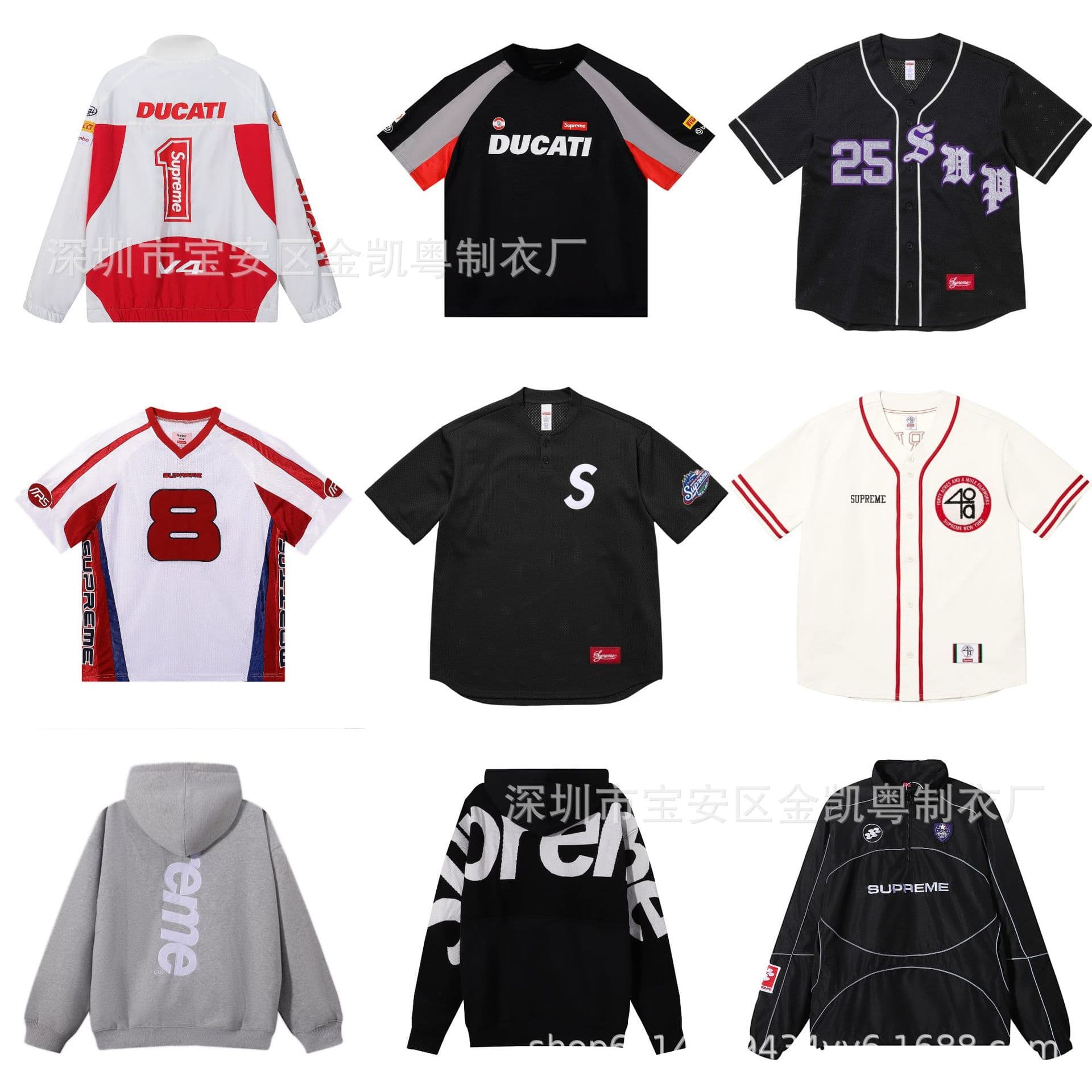Cross-border Ducati Jacket Soccer Jersey Ducati Co-branded Printed Football Shirt Sports Short-sleeve T-shirt