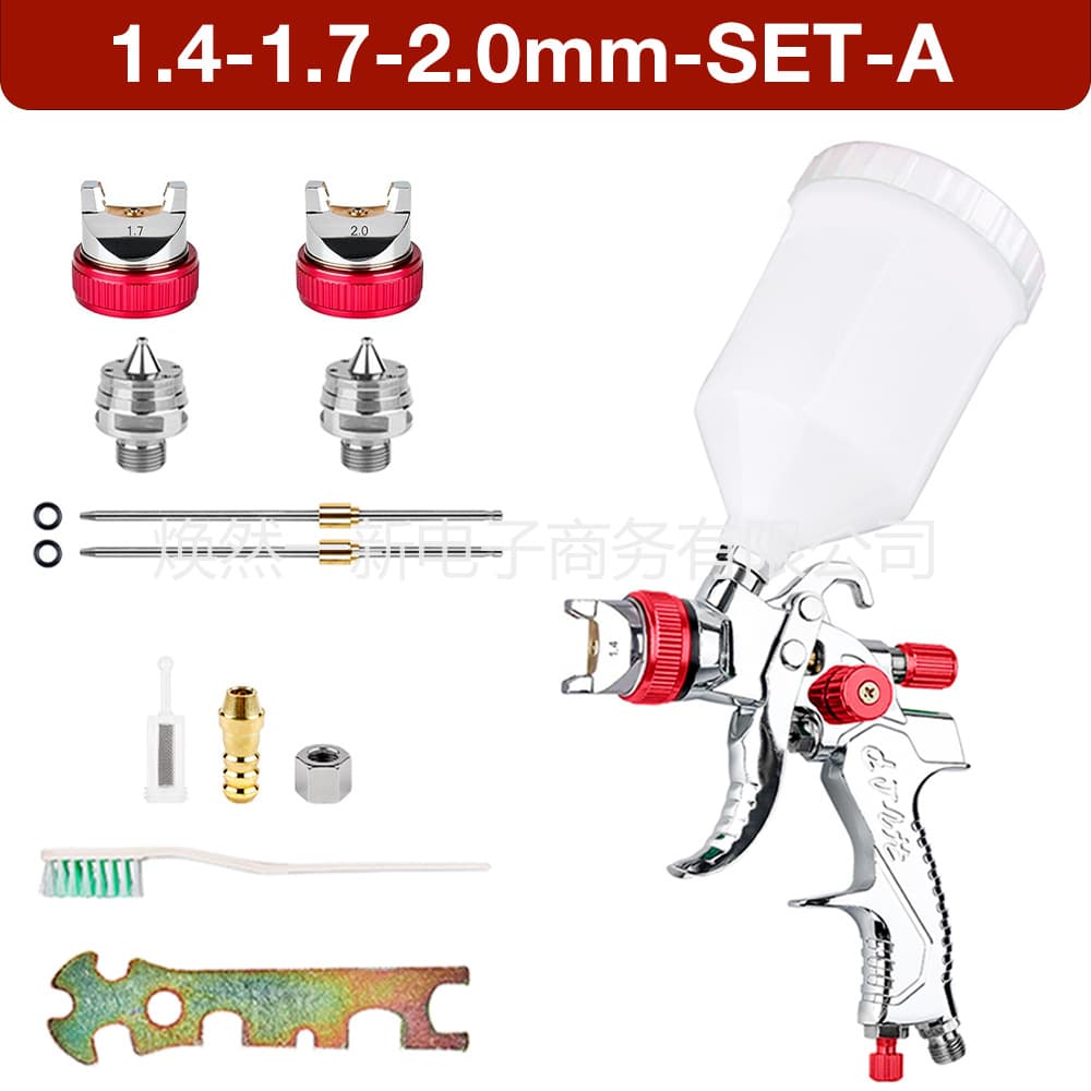 Cross-border hot model 2008 HVLP top pot car paint spray gun high atomization furniture 1.4/1.7/2.0 spray gun
