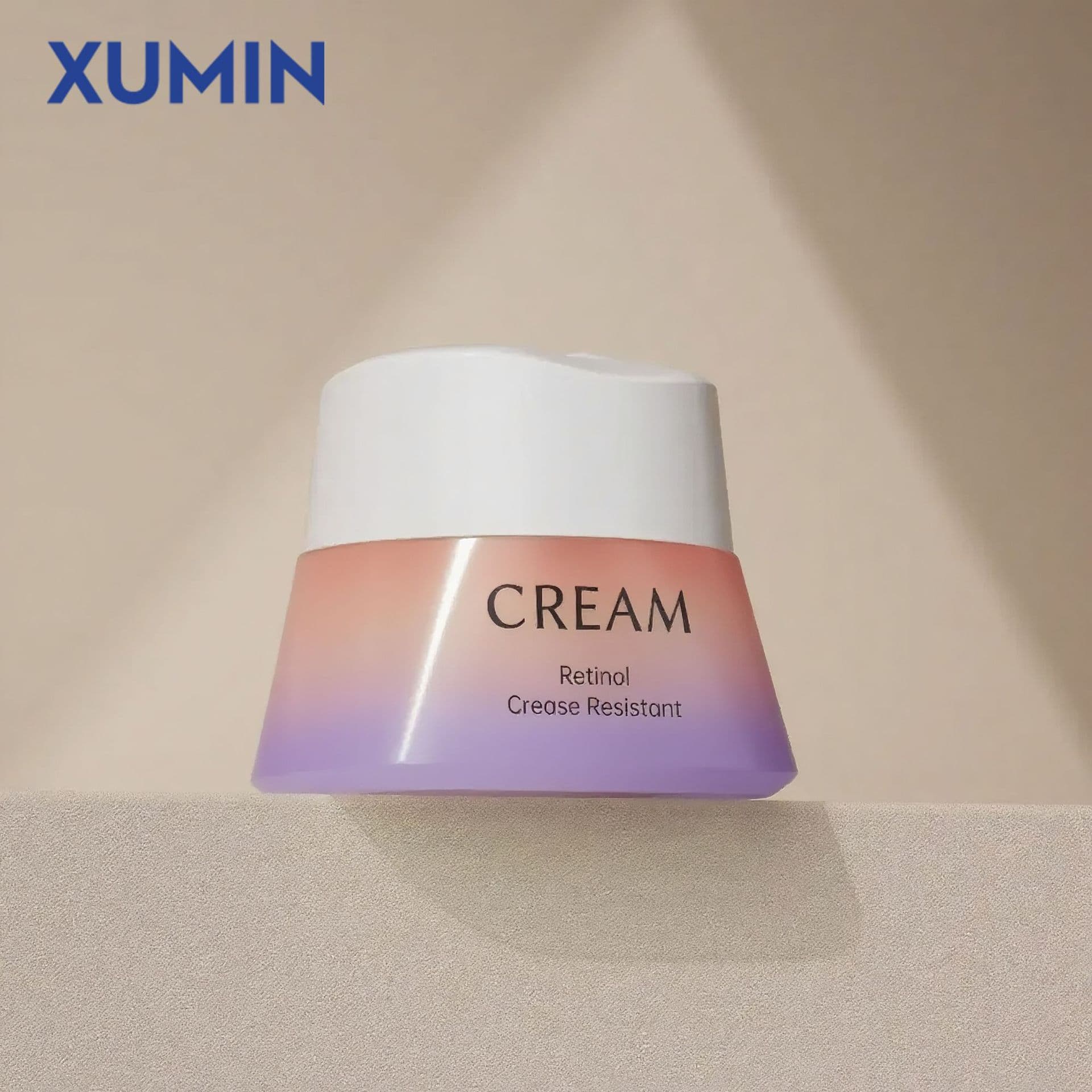 XUMIN In Stock 50G Premium Glass Cream Jar, Transparent Cream Jar Mud Mask Pot Skincare Refillable Container
