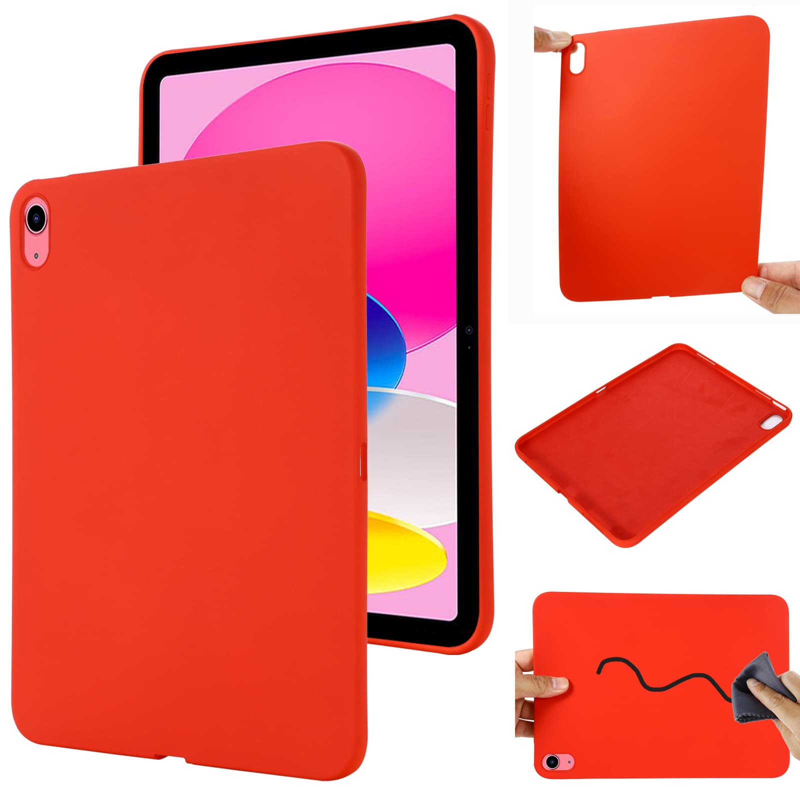 Liquid Silicone Case for iPad 10 2022, Shockproof Tablet Cover for iPad mini 4/5/6