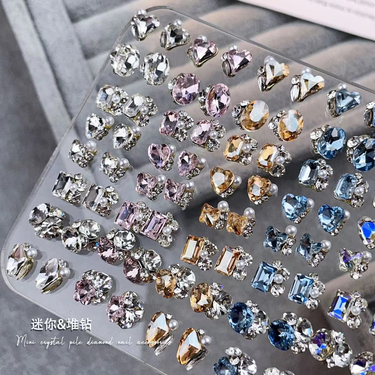 Nail art diamond jewelry, piles of diamonds, nail art jewelry, flash pillows, fat cubes, rock sugar, special-shaped piles of diamonds, nail diamond jewelry wholesale