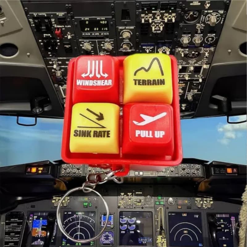 New Cross-Border EGPWS Warning Sound Simulator Pilot and Crew Alert Keychain Small Pendant