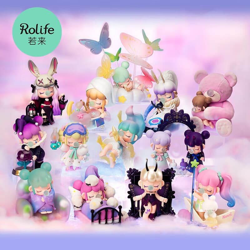 Authentic Naqisi Fanciful Dollhouse Miniature Bedroom Decorations Blind Box Collectible PVC Figurine Gift for Girls