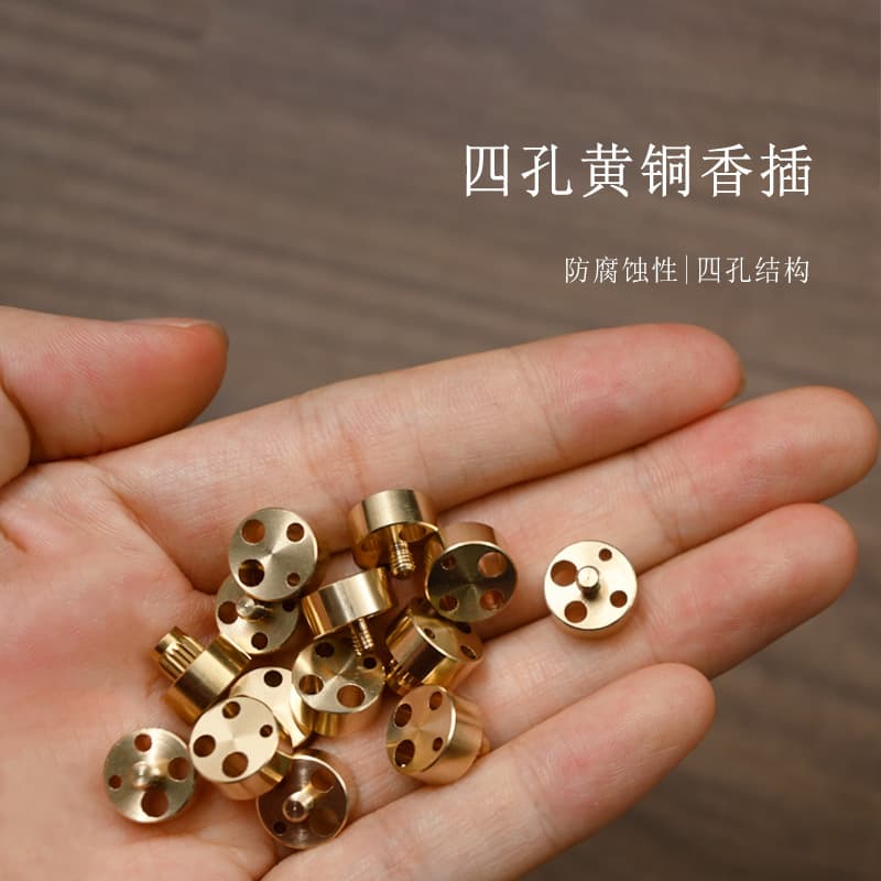 Wholesale Brass Strap Screw Four-hole Incense Holder, Incense Accessories, Multi-functional Stick Incense Aromatherapy Furnace Incense Stand