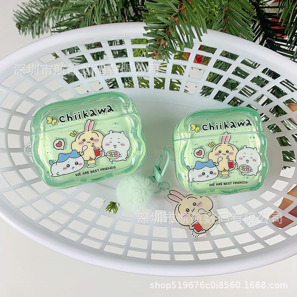 Green Head Greedy Chiikawa Compatible with Apple AirPods 4 Case AirPods Pro 3 Protective Cover