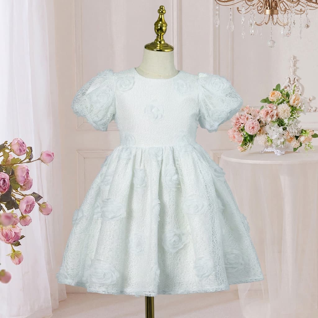 New Girls Princess Dress Kids Lace Light Gown Sweet Skirt for Children's Day Performance Birthday Party Short Dress