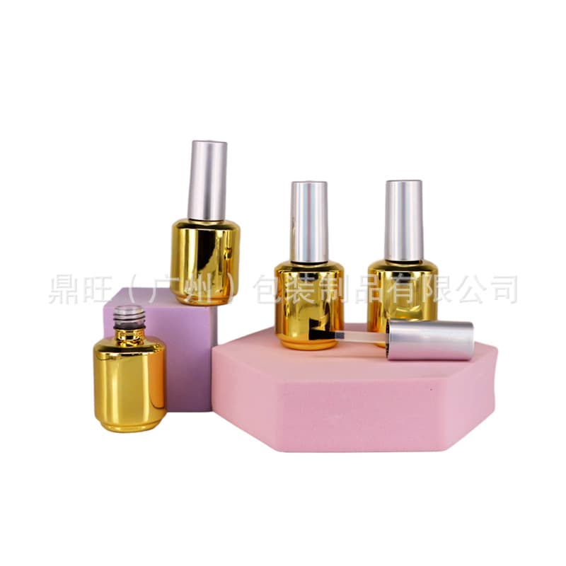 15ml empty nail polish bottle, electroplated nail polish bottle, manicure packaging empty bottle, nail polish glue 15ml