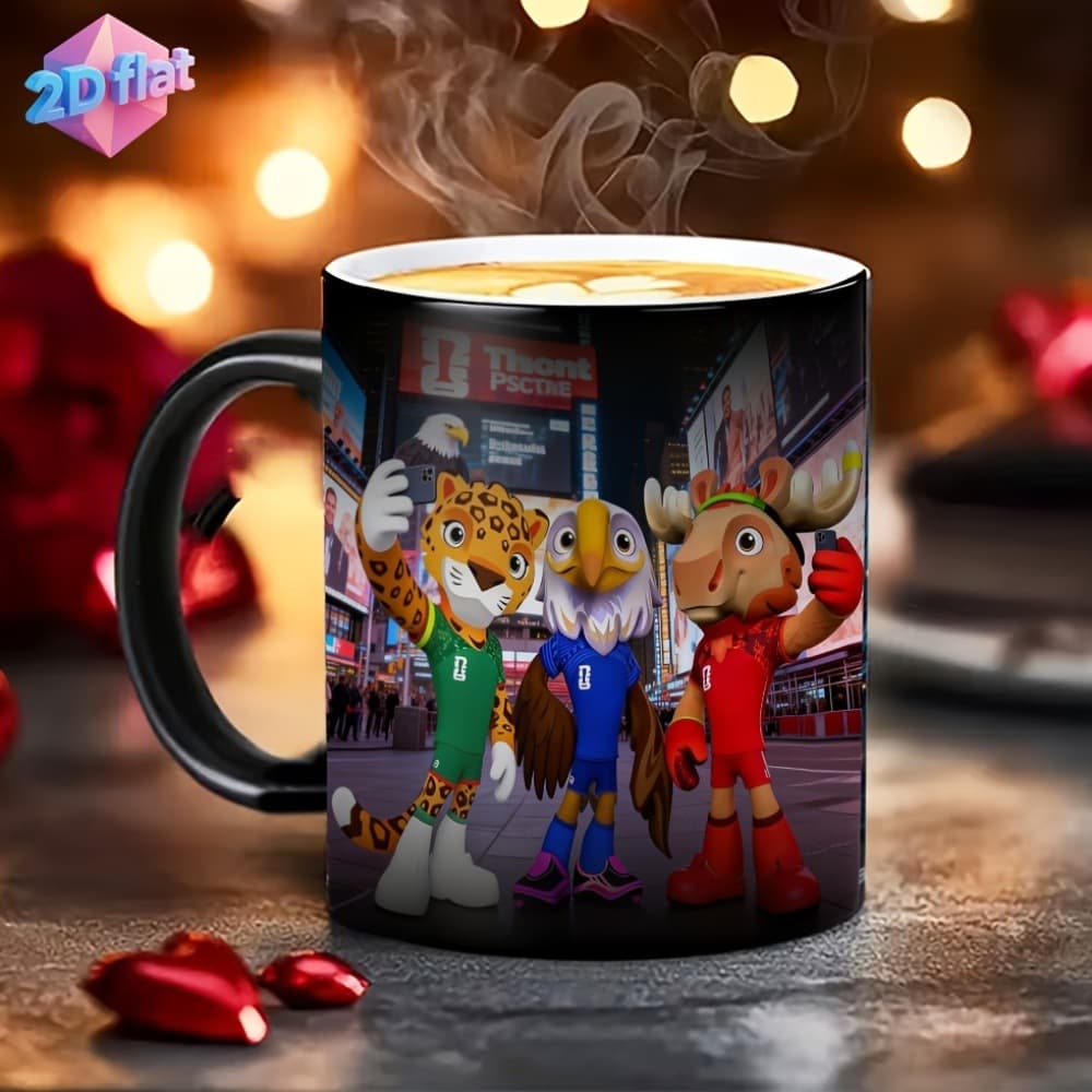 Cross-border new 2026 US-Canada-Mexico World Cup football coffee cup souvenir mug water cup manufacturer delivery