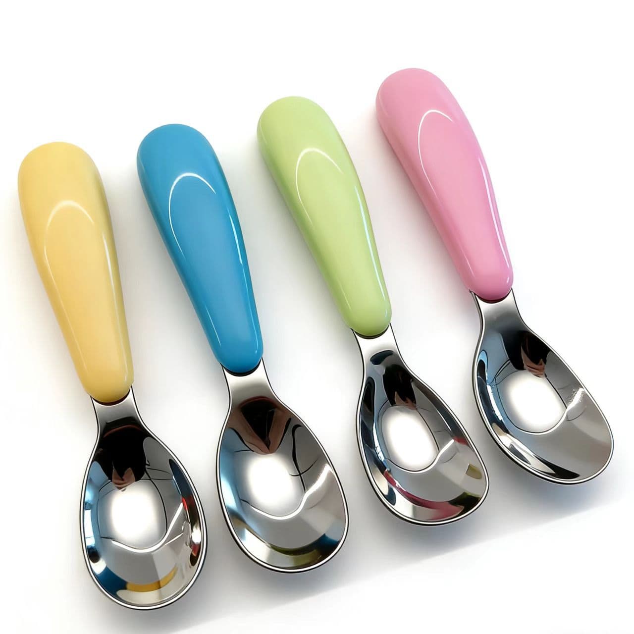 316L stainless steel spoon baby eating training spoon children's ingot spoon eating toddler food supplement spoon spoon feeding rice