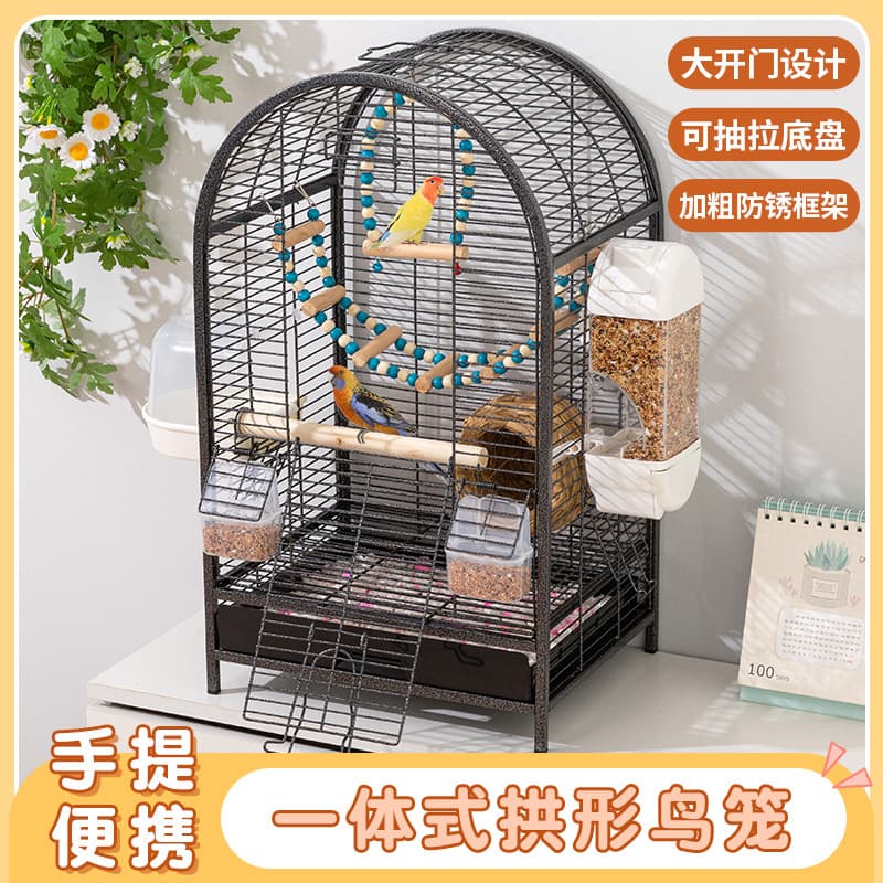 No-Installation Bird Cage Bird Villa Parrot Cage Landscape Bird Cage Cockatiel Lovebird Large Villa Home Acrylic Bird Cage