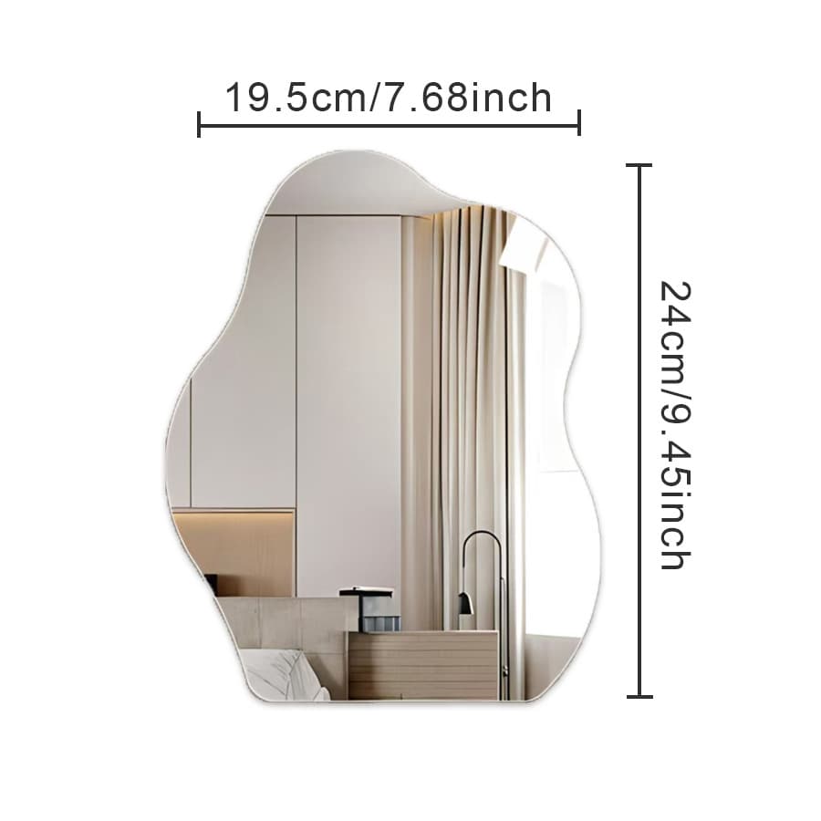 In Stock Acrylic High-Definition Self-Adhesive Mirror Sticker, No-Drill Makeup Mirror, Reflective Mirror Self-Adhesive Sticker Decoration
