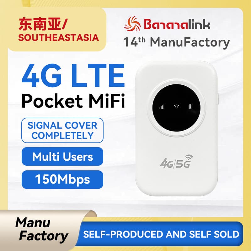 Southeast Asia 4G Plug-in SIM Card Portable WiFi with 2100mAh Router Hotspot Mifis