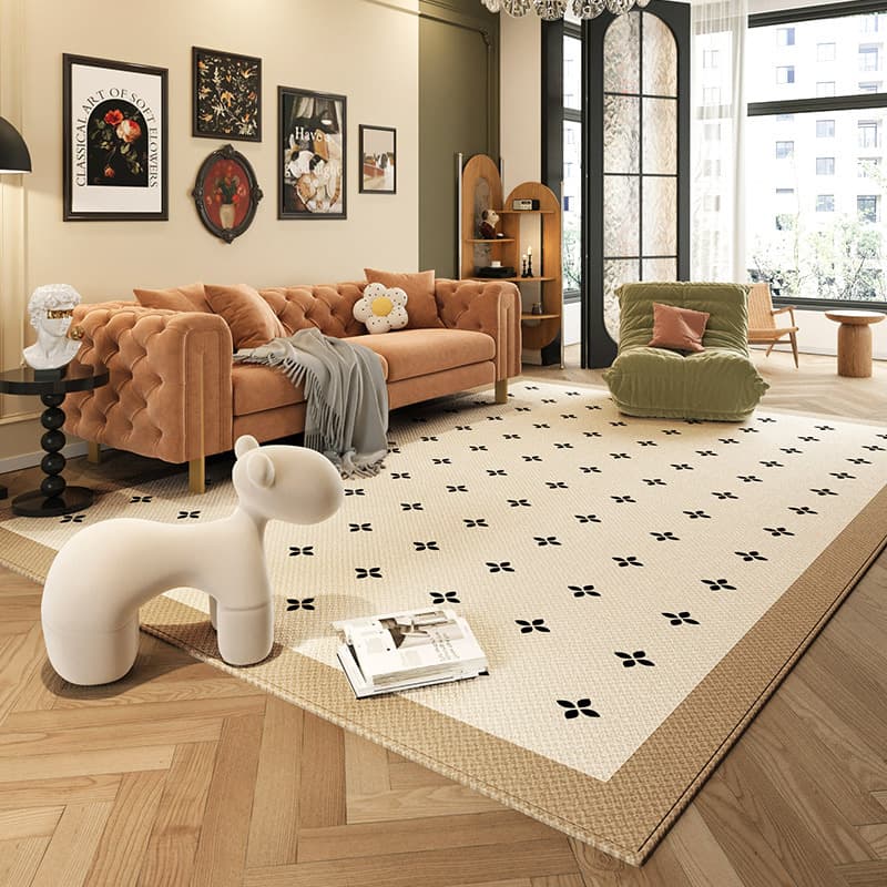 Carpet, living room, sofa, coffee table, home bedroom, bedside carpet, stain-resistant, easy-care floor mat, large area, full spread