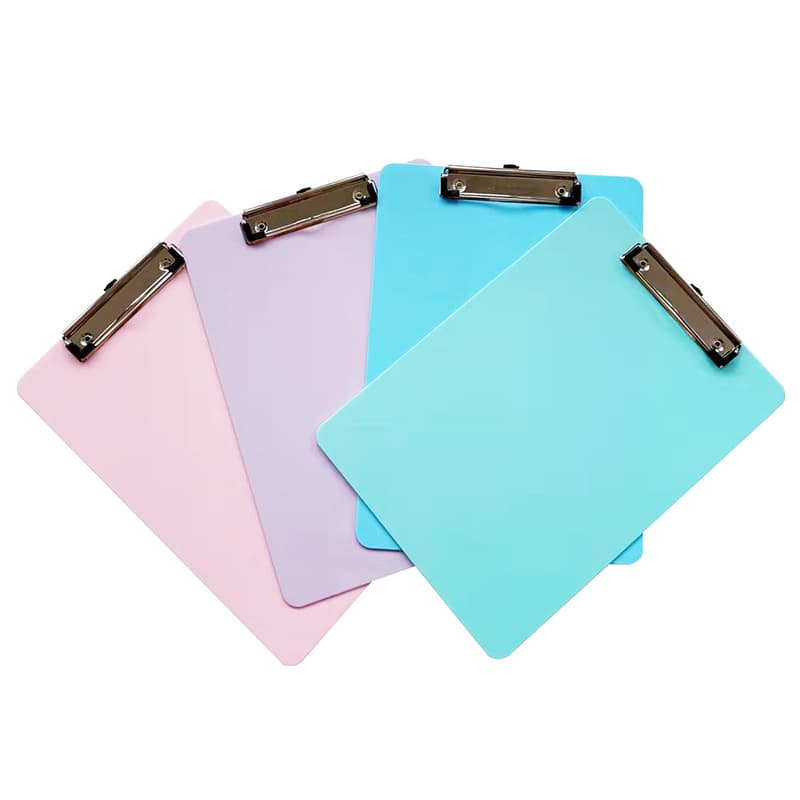 Manufacturer wholesale A4 plastic writing board clip, office file clip board, writing board clip, flat head board clip, information clip