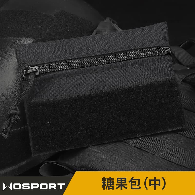 WOSPORT Factory Direct Candy Bag (Medium) Hook-and-Loop Surface for Easy Use, Medium Storage Pouch, Solid Color