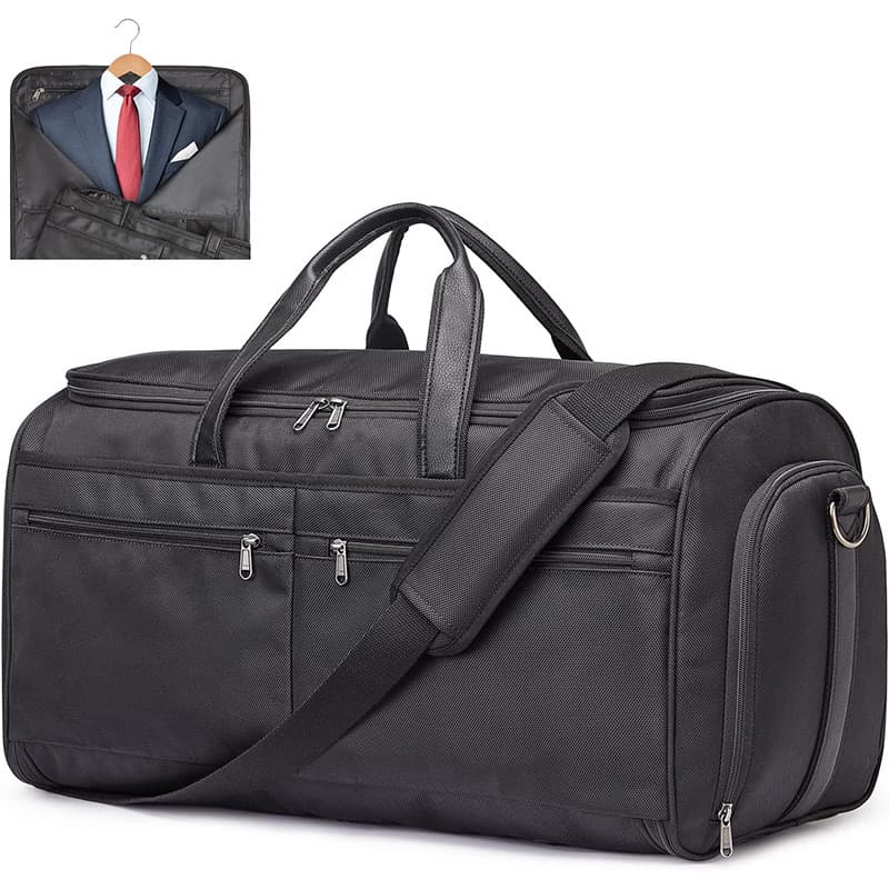 Customized Travel Carry Garment Bag Duffel Bag with Shoe Compartment Removable Shoulder Strap Weekend Suit Bag Travel Bag